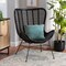 Baxton Studio Colorado Modern Bohemian Black Rattan and Metal Accent Chair 224-13132-ZORO - alternate 1